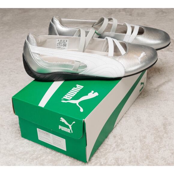 Puma Speedcat Ballet Silver White Sneakerina Womens Size 9.5 401581-01 NWB - Picture 10 of 16